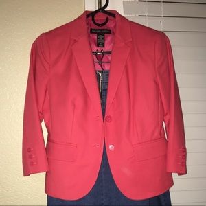 New York and Company 3/4 sleeve coral blazer